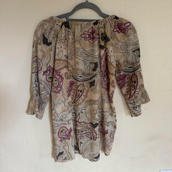 Vintage y2k cotton paisley prairie blouse - Picture 6 of 8